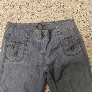 New York & Company Light Blue Flare Jeans